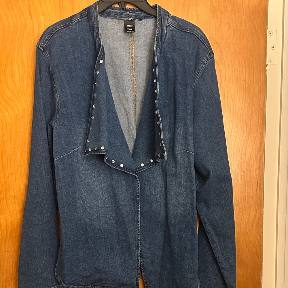 Studded Dark Denim Jacket